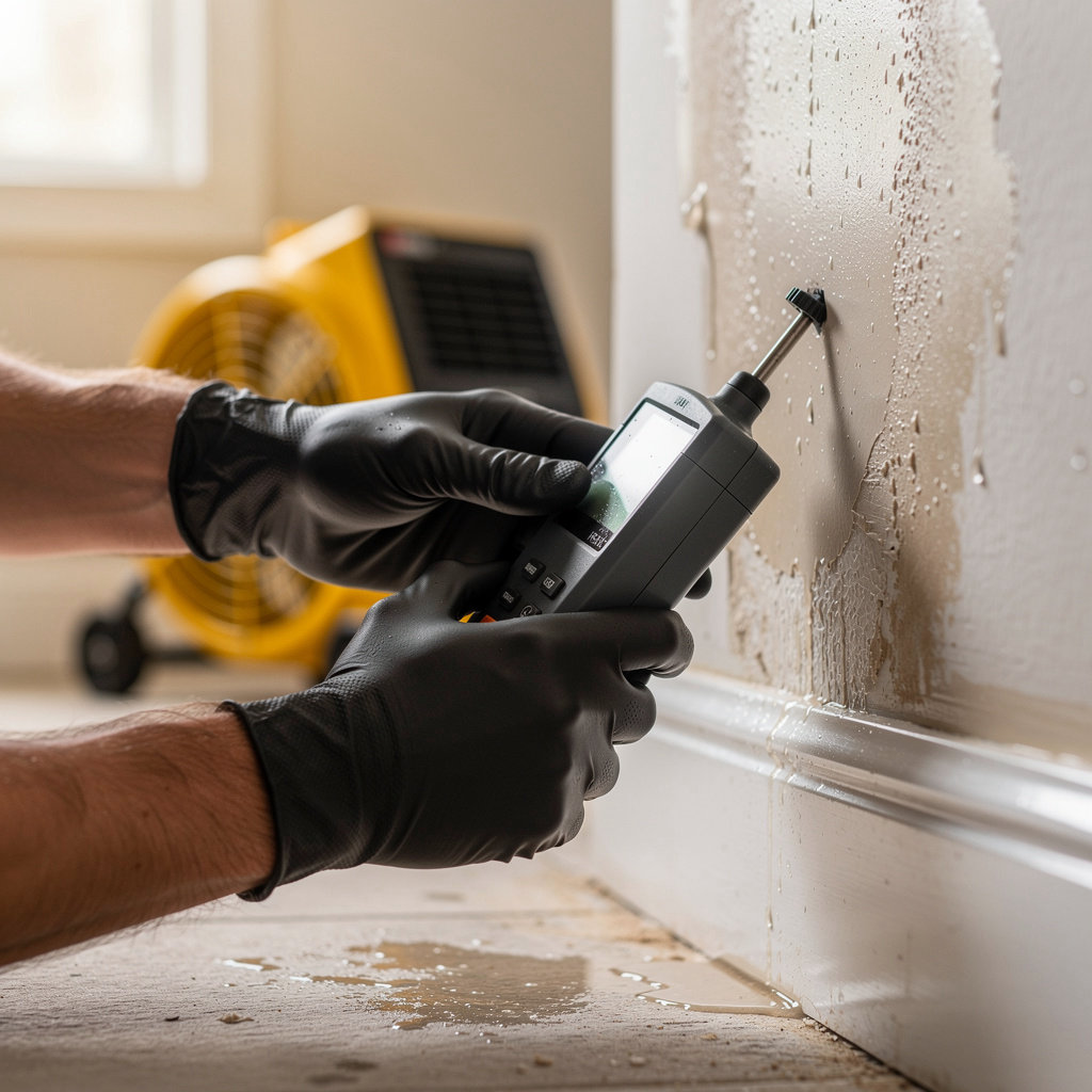 ProTrust Water Damage Restoration San Diego professional team assessing water damage in a San Diego home